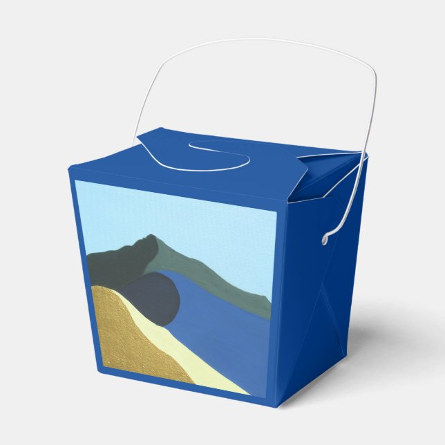 Favour Boxes Take Out Style Mt Tamalpais Painting  (Front Side)