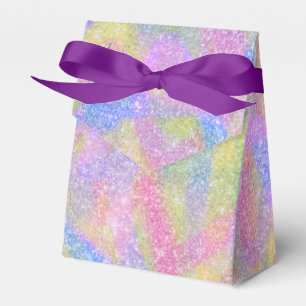 Favour/Gift Box - Sparkly Pastel Rainbow