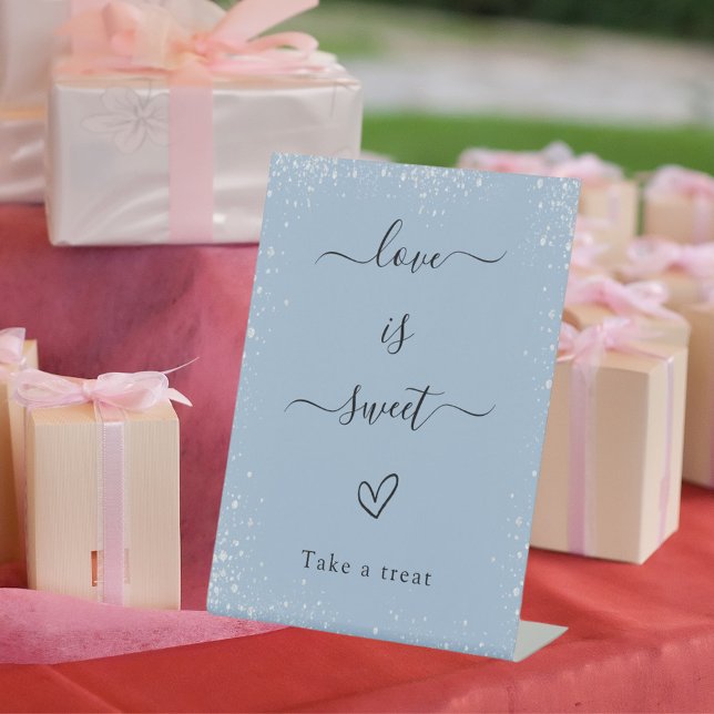 Favour sign dusty blue silver love is sweet weddin (Creator Uploaded)