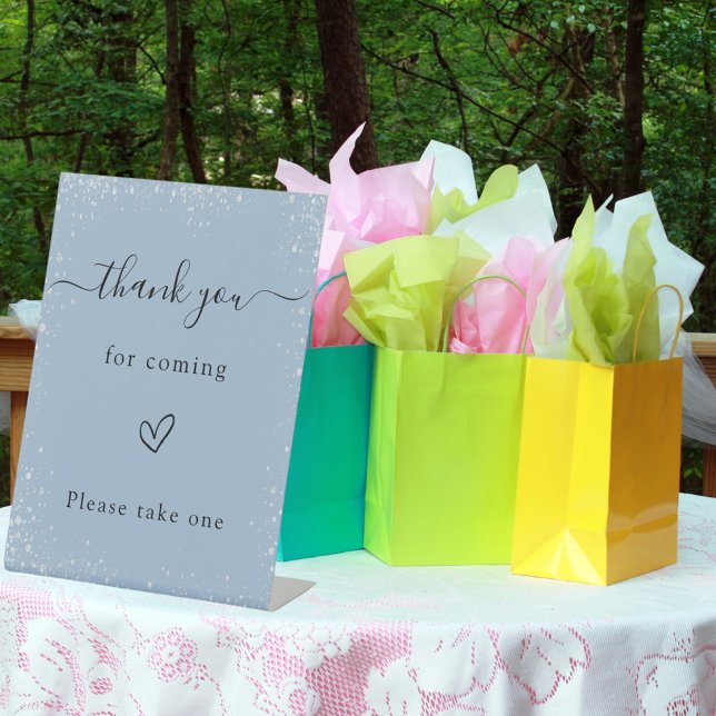 Favour sign dusty blue silver wedding (Creator Uploaded)