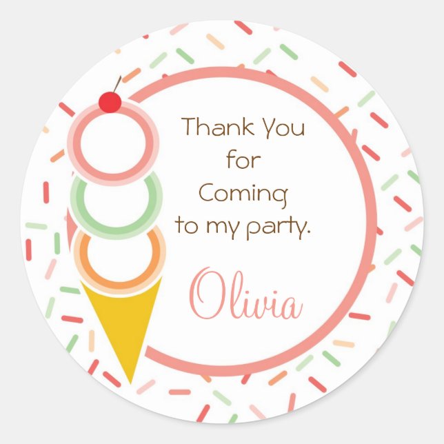Favour Sticker - Ice Cream (Front)