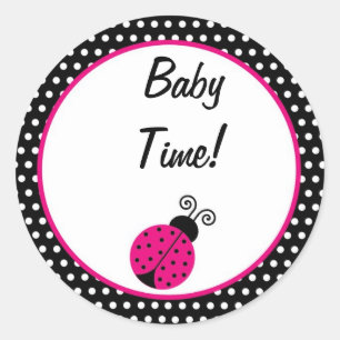 Favour Stickers Couple Black Spring Time Lady Bug
