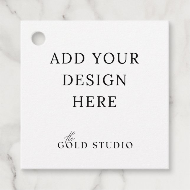 Favour Tag Blank Template with Hole Punched (Front)