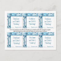 Favour Tags Blue Tree / Snowflakes