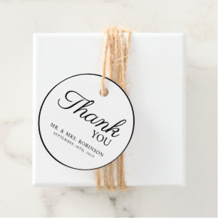 Favour Tags for a modern minimalist wedding.