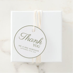 Favour Tags for a modern minimalist wedding.
