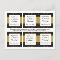 Favour Tags Gold and Black Damask