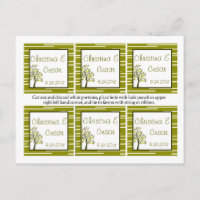Favour Tags Green Pear Fruit Stripes Pears lime-gr
