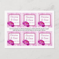 Favour Tags Purple/Pink Peony Flowers watercolor t