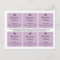 Favour Tags Royal Purple Crown/Swirls lavender dar