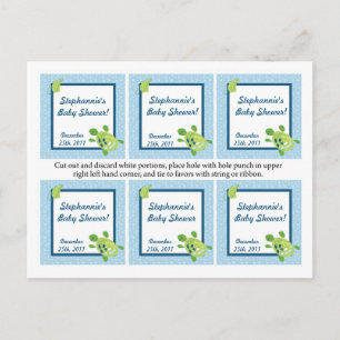 Favour Tags Turtle Reef Ocean Sea Turtle Invitation Postcard