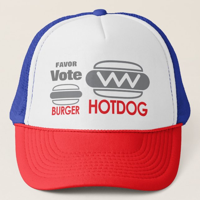 Favour Vote supporting Hotdog Trucker Hat (Front)