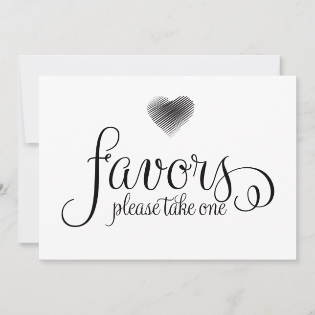 Favour Wedding Sign Invitation (Front)
