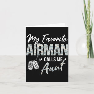 Favourite airman calls aunt air force graduation card