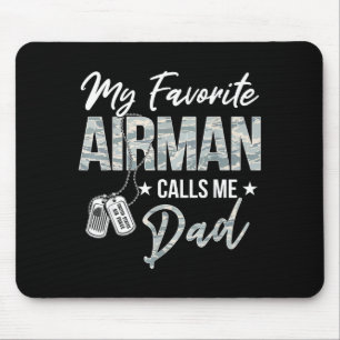 Favourite airman calls dad air force graduation mouse pad
