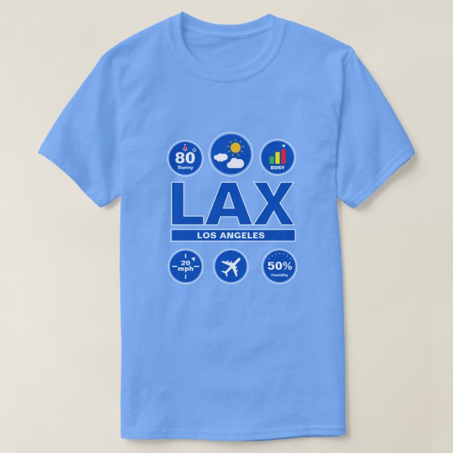 Favourite Airport Code Weather T-Shirt (Design Front)