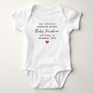 Favourite Answered Prayer Baby Name Bodysuit