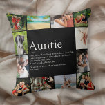 Favourite Aunt Auntie Definition Fun Photo Collage Cushion<br><div class="desc">Personalise for your special,  favourite Aunt or Auntie to create a unique gift. It's a perfect way to show her how amazing she is daily. You can even customise the background to their favourite colour. Designed by Thisisnotme©</div>