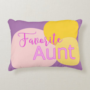 Favourite Aunt Colourful Bubbles Decorative Cushion