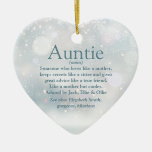 Favourite Auntie Aunt Definition Merry Christmas Ceramic Tree Decoration