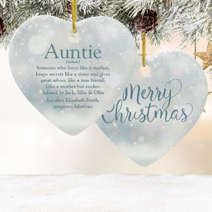 Favourite Auntie Aunt Definition Merry Christmas Ceramic Tree Decoration