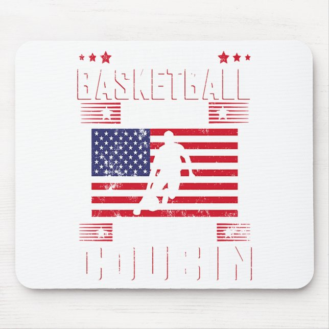 Favourite basketball player calls cousin fath t mouse pad (Front)