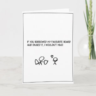 'Favourite Board' - Surfing Valentine's Card