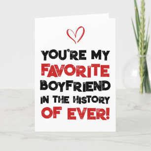 Favourite Boyfriend Sarcastic Funny Love Card
