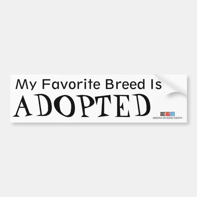 Favourite Breed Bumper Sticker (Front)