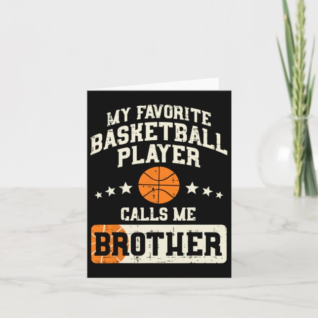 Favourite Bysketbyll Player Brother Family Byller  Card (Front)