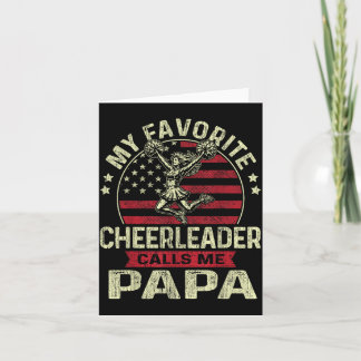 Favourite Cheerleader Calls Papa Cheer Papa Father Card