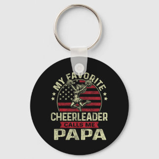 Favourite Cheerleader Calls Papa Cheer Papa Father Key Ring