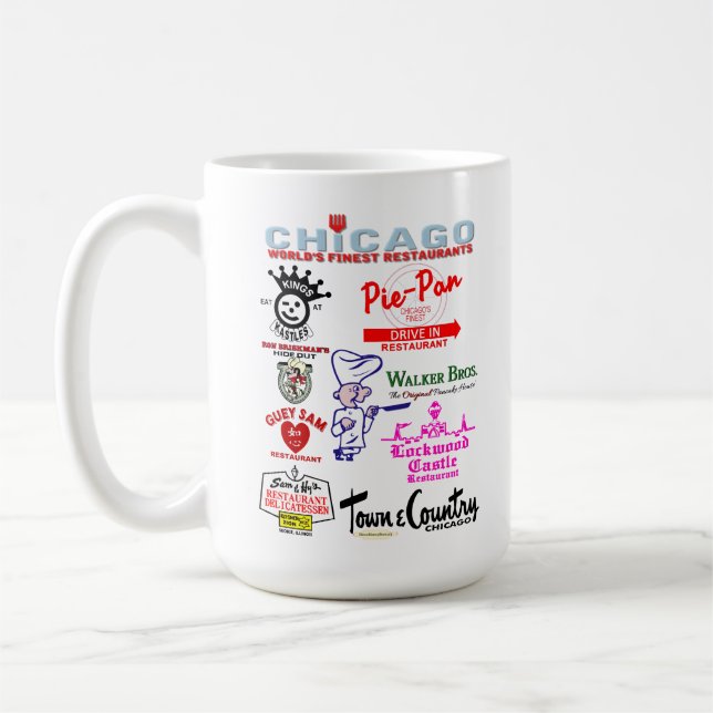 Favourite Chicagoland Restaurants, v2. Coffee Mug (Left)