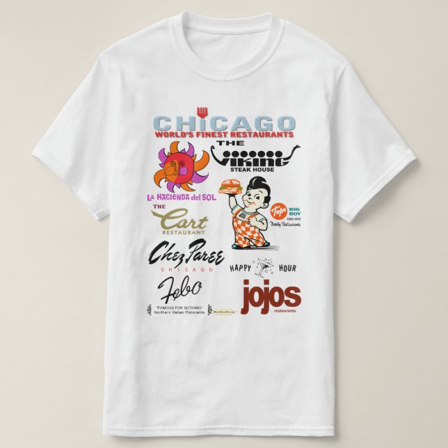 Favourite Chicagoland Restaurants, v2. T-Shirt (Design Front)