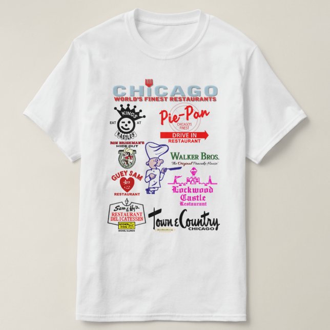 Favourite Chicagoland Restaurants, v3. T-Shirt (Design Front)