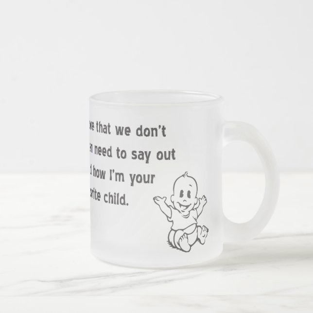 Favourite Child Custom Frosty! Frosted Glass Coffee Mug (Right)