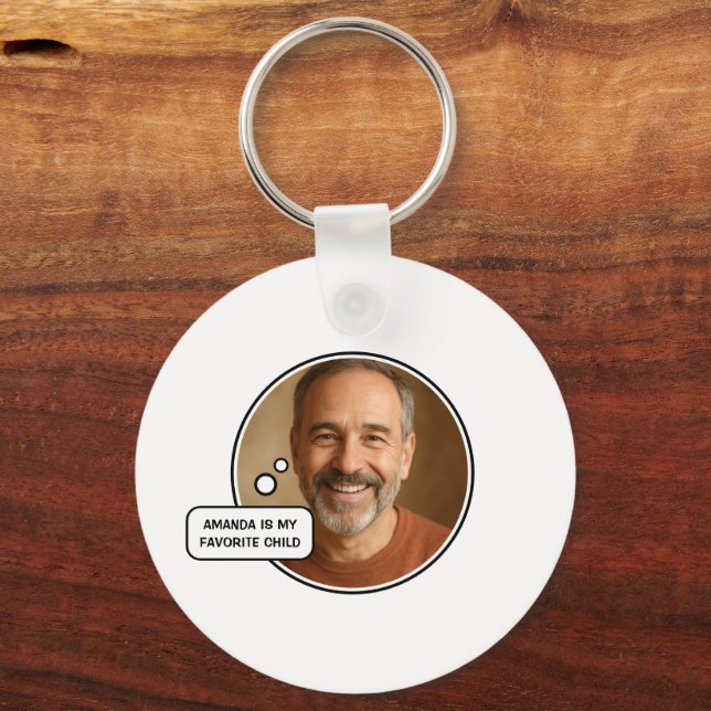 Favourite Child Funny Dad Father's Day Key Ring (Front)