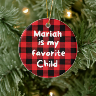 Favourite Child Name Ceramic Tree Decoration