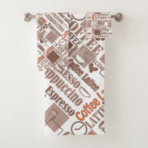 Favourite coffee bath towel set