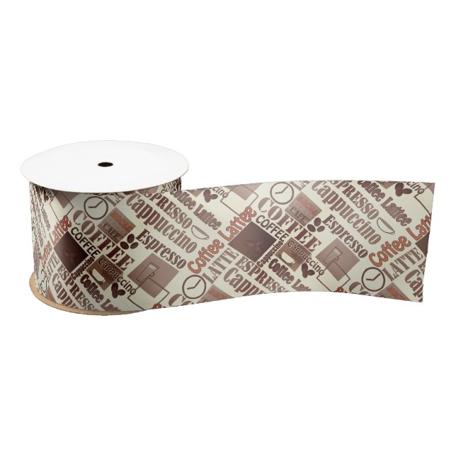 Favourite coffee satin ribbon (Spool)