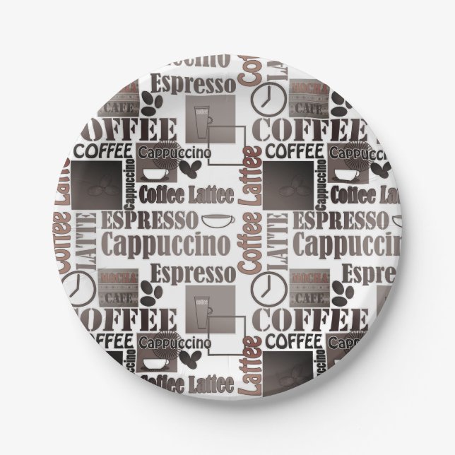 Favourite coffee throw pillow paper plate (Front)