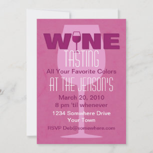 Favourite Colour Is Wine Tasting Invitation