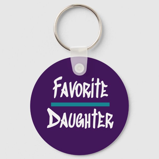 Favourite Daughter Cute Fun Novelty Key Ring (Front)