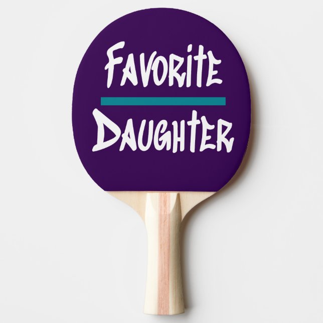 Favourite Daughter Cute Fun Novelty Ping Pong Paddle (Front)