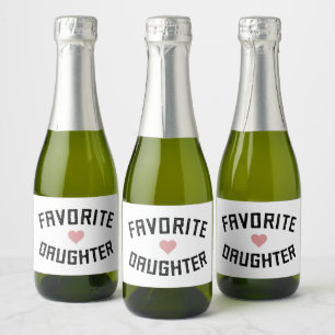 Favourite Daughter Family Reunion Funny Gifts Sparkling Wine Label