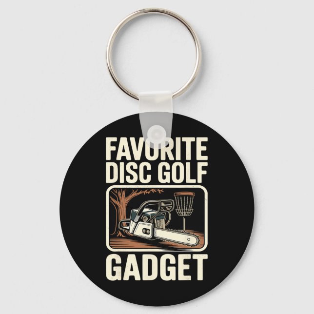 Favourite Disc Golf Gadget Joke Disc Golf  Key Ring (Front)