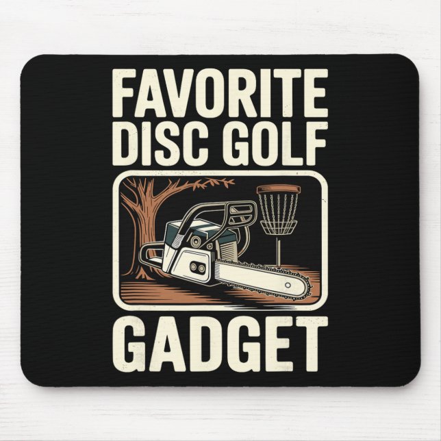 Favourite Disc Golf Gadget Joke Disc Golf  Mouse Pad (Front)