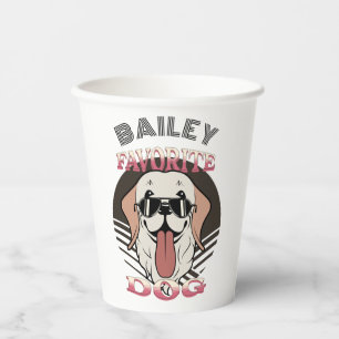 Favourite dog, funny cute dog mum/dad Personalise Paper Cups