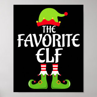Favourite Elf Matching Family Group Christmas Part Poster