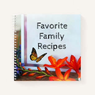 Favourite Family Recipes Flora Spiral Notebook